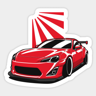 Red GT86 Widebody JDM Sticker